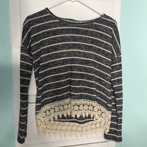 Blue and Cream Stripped Sweater